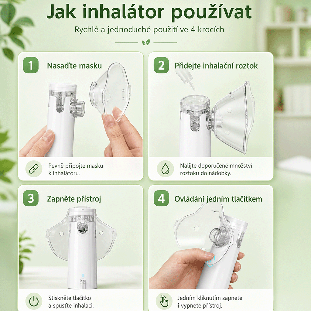 Správná inhalace doma krok za krokem